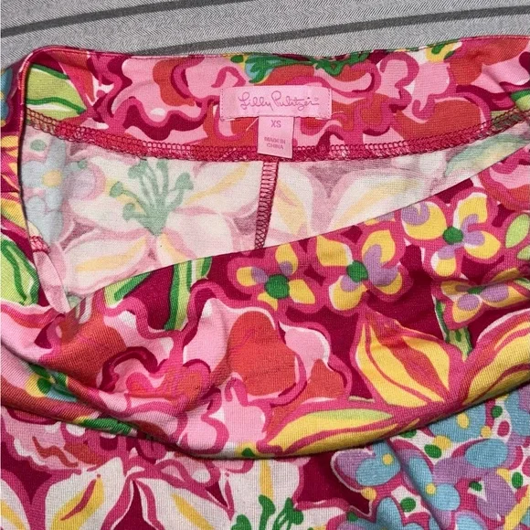 Lilly Pulitzer Pink Floral Scoop-Neck Midi Dress - Picture 3 of 4